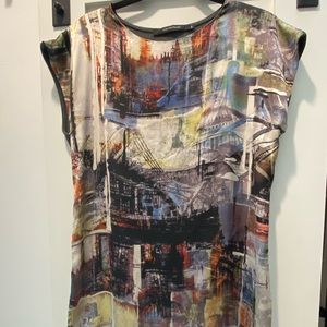 🇫🇷FRENCH BRAND 🇫🇷Tunic/dress printed front and grey cotton back